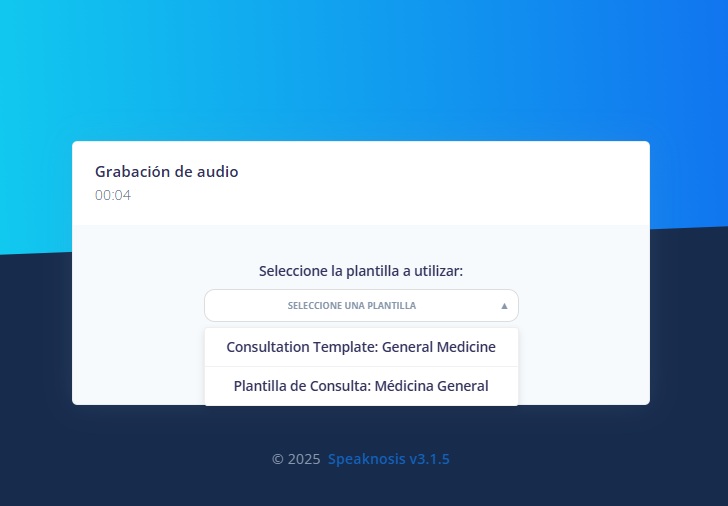 Generar Informe con Plantilla Seleccionada