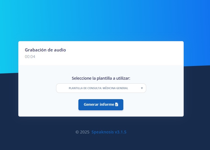 Imagen de Pop-Up generando informe