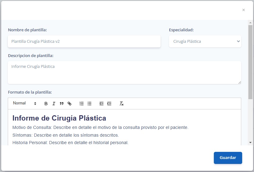 Editar Plantilla