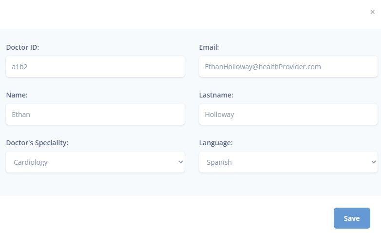 Image 3: Viewing Doctor Information