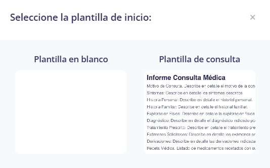 Seleccionar Plantilla de Inicio