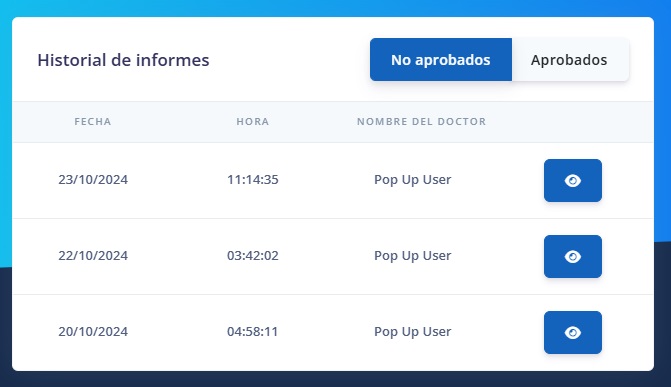 Historial de Informes
